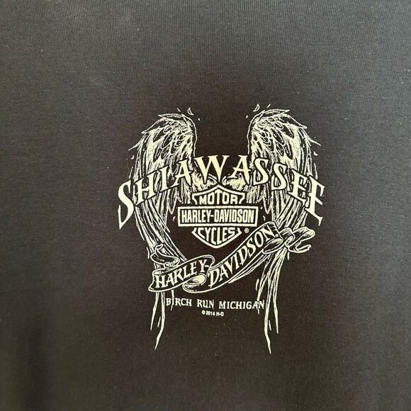 Harley Davidson Women’s 2014 Shiawassee Birch Run, MI Semi Sheer Tattoo Sleeve L - Picture 8 of 8